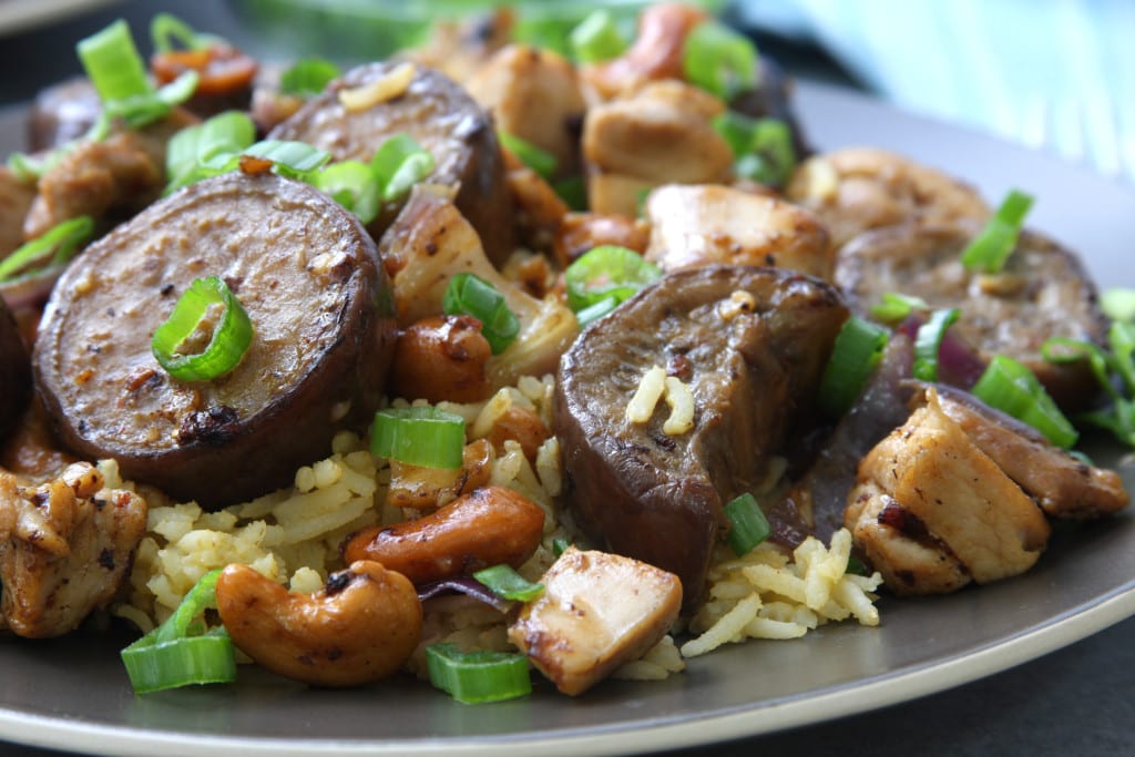 Cashew Eggplant Chicken Stir Fry The Fed Up Foodie