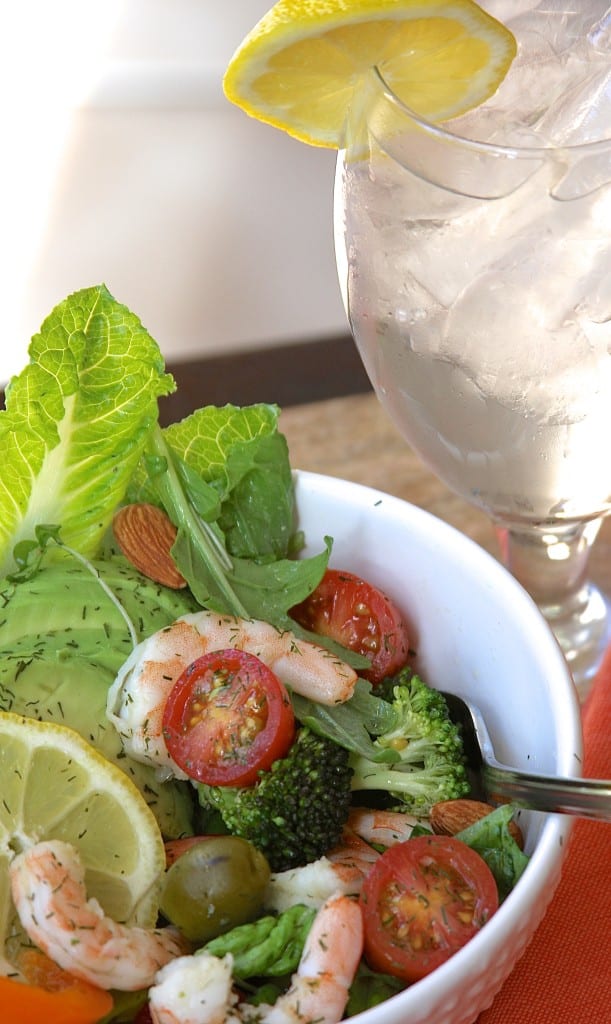 Lemon Dill Shrimp Salad - simple ingredients, full of nutrition- thefedupfoodie.com 