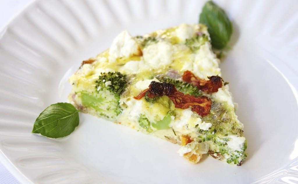 Bacon Goat Cheese Frittata is the perfect make ahead breakfast. Full of comfort with creamy cheese and bacon and plenty of good for you veggies. Top with avocado, salsa or plain Greek yogurt. Leftovers make great packed lunches. 