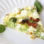 Bacon Goat Cheese Frittata-perfect make ahead breakfast, full of flavor- thefedupfoodie.com