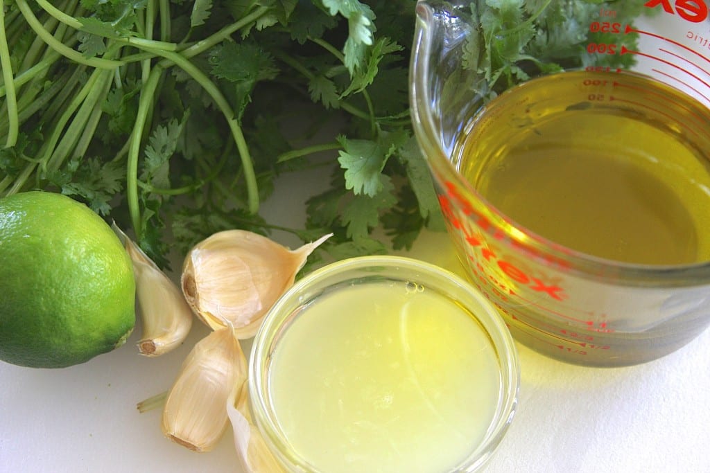 ingredients for Cilantro Lime Salad Dressing