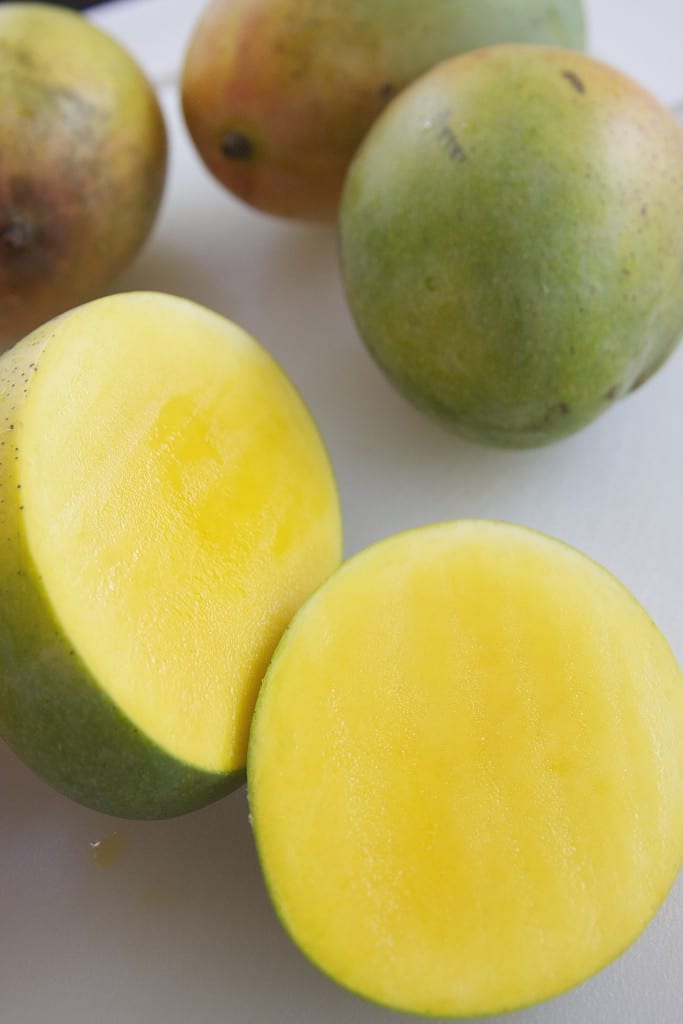 Cutting Mango for Fresh Mango Pineapple Salsa 1