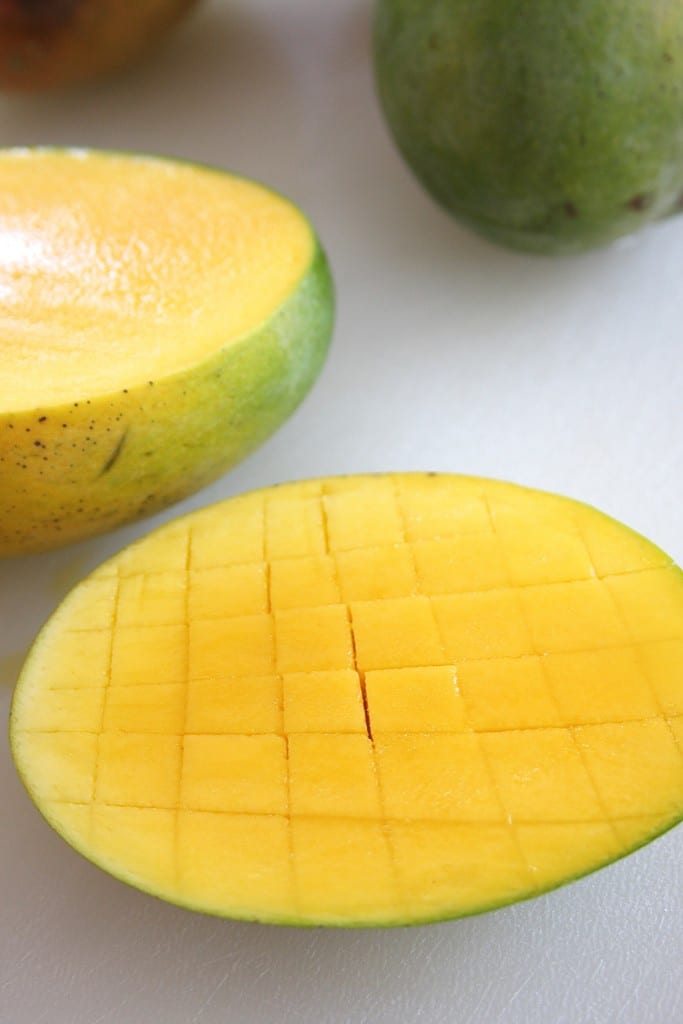 Cutting Mango for Fresh Mango Pineapple Salsa 2