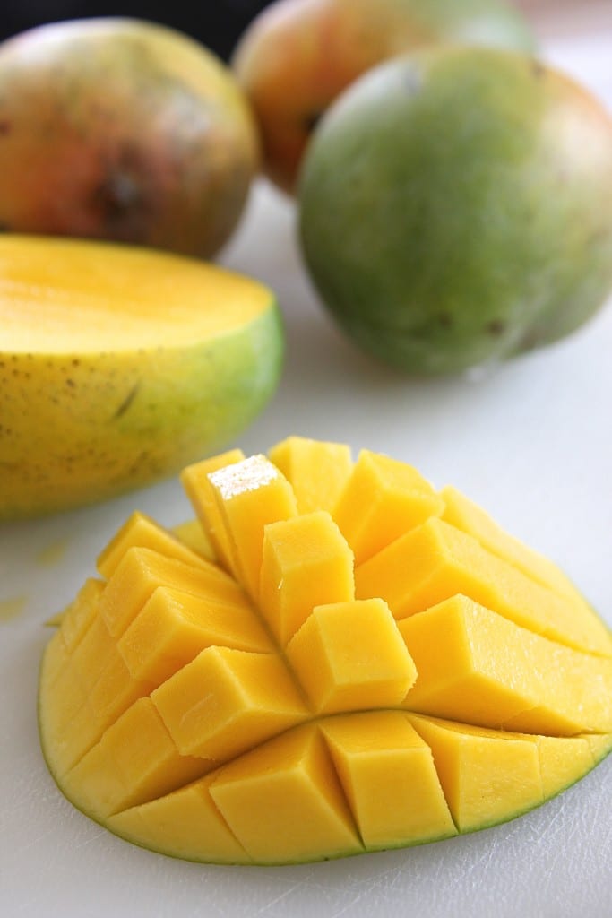 Cutting Mango for Fresh Mango Pineapple Salsa 3