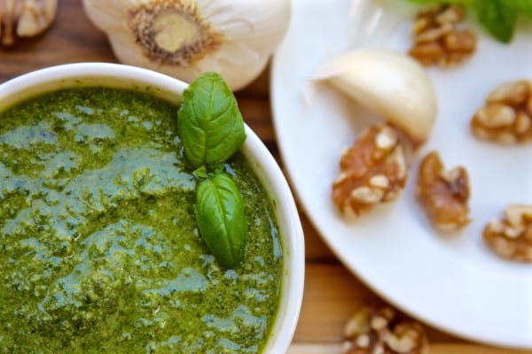 Toasted Walnut Pesto recipe has a twist from the traditional pesto. This is a family favorite.