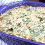 Hot or Cold Crab Veggie Dip recipe- artichokes, fresh spinach, greek yogurt. Easy to make a meal out of this recipe because so good. Great way to sneak veggies in.