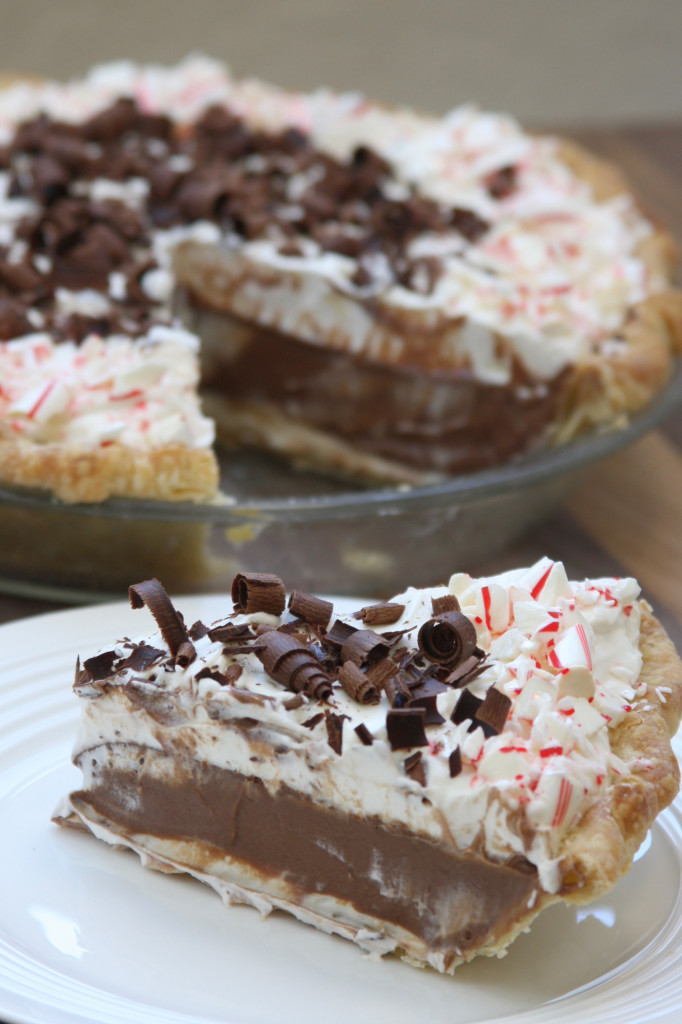 Scrumptious Chocolate Peppermint Pie recipe uses essential oil, extract version available also. 3 layers, peppermint cream cheese, chocolate peppermint and peppermint whipped cream.