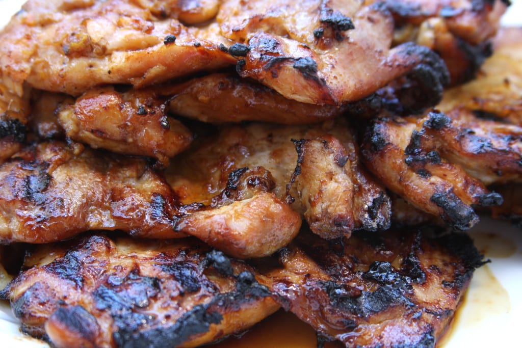 Grilled chicken for Asian Chicken Sriracha Bowl.