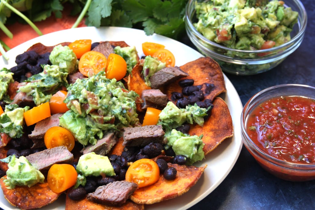 Extremely satisfying Super Healthy Sweet Potato Nachos.