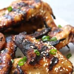 Simple Grilled Asian Wings recipe has the flavors of sesame, honey and ginger. Perfect for those who don't want a ton of sauce.