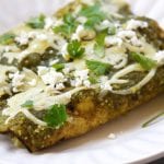 Salsa Verde Chicken Enchiladas