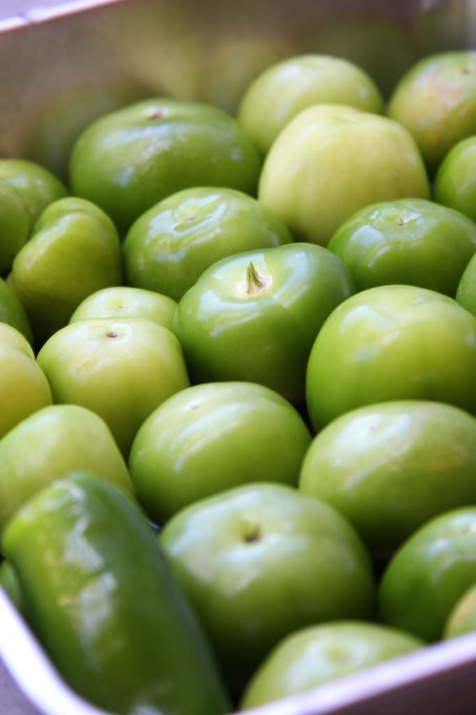 Tomatillos for Homemade Salsa Verde.