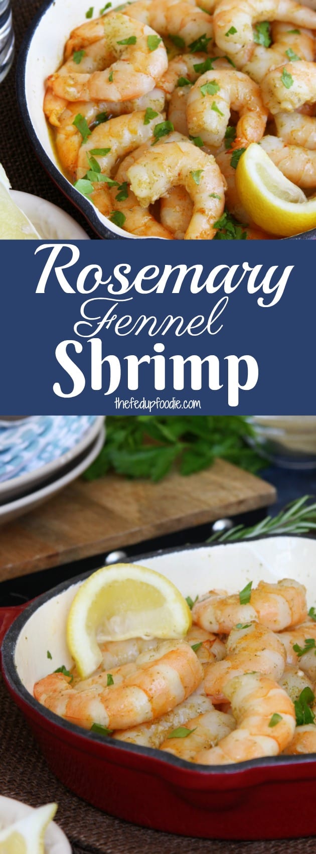 Rosemary Fennel Shrimp is a unique and easy seafood appetizer or ...