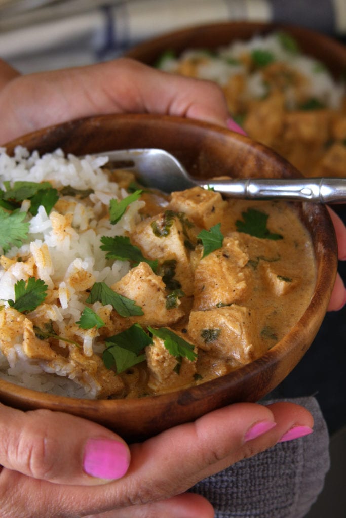 Grilled Chicken Tikka Masala is perfect for serving to family and friends. Spiced yogurt, coconut milk, tender chicken, served over fluffy rice. My husband and I love this dish.