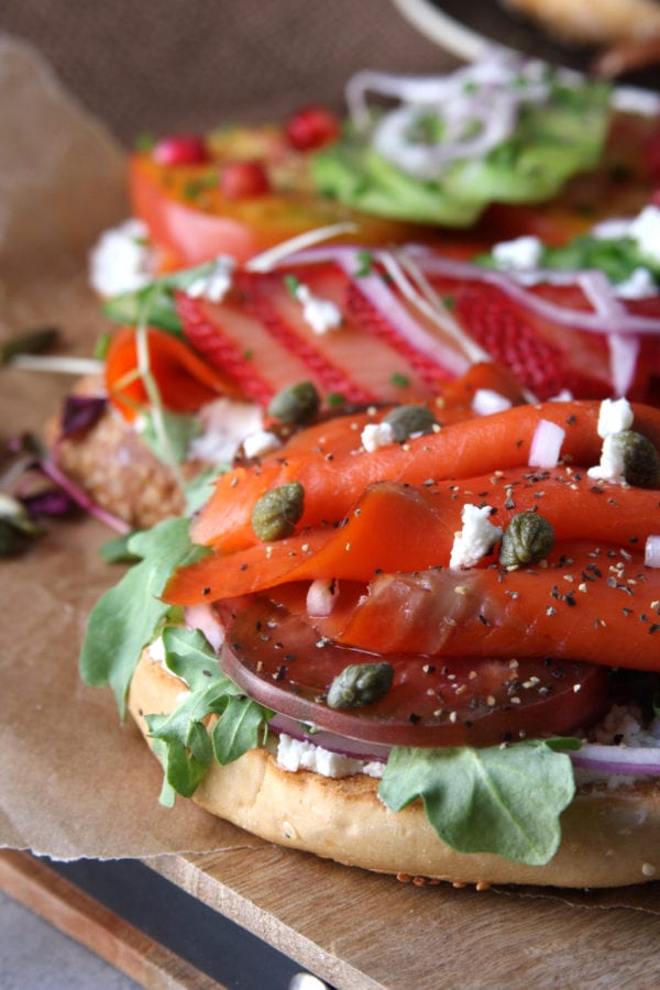 Summer Smoked Salmon Sandwiches recipe has silky, rich lox with endless fixings. These are beautiful, healthy and perfect for a fast dinner on hot summer nights. They also make a great option for brunch that will impress guests.