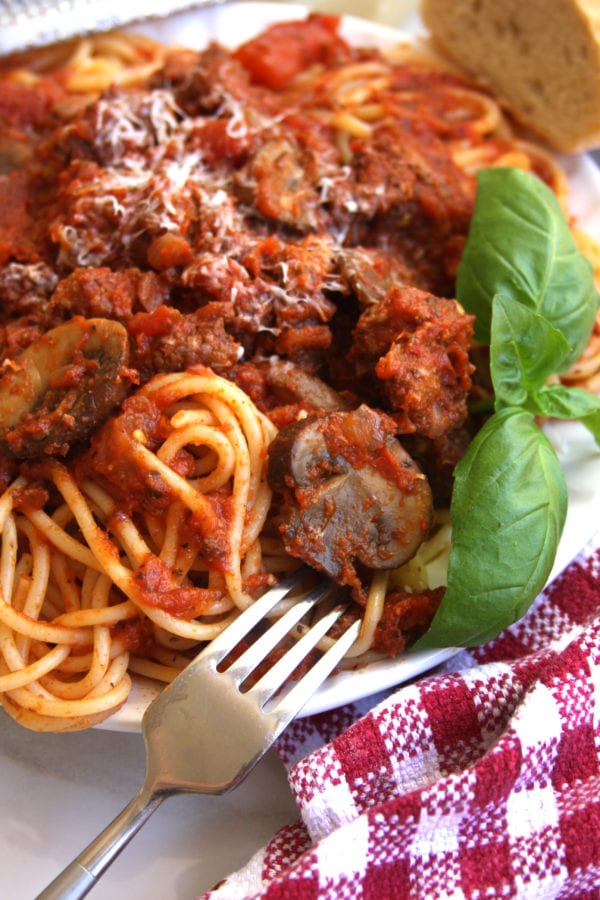 Classic Spaghetti Sauce recipe is the ultimate Italian comfort food. Rustic, flavorful and versatile enough to use for lasagna, ravioli, eggplant parmesan, etc. My family has been making this gorgeous sauce for decades now.