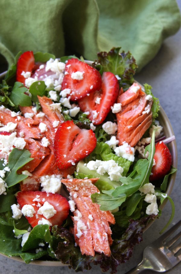 Simple Strawberry Salmon Salad