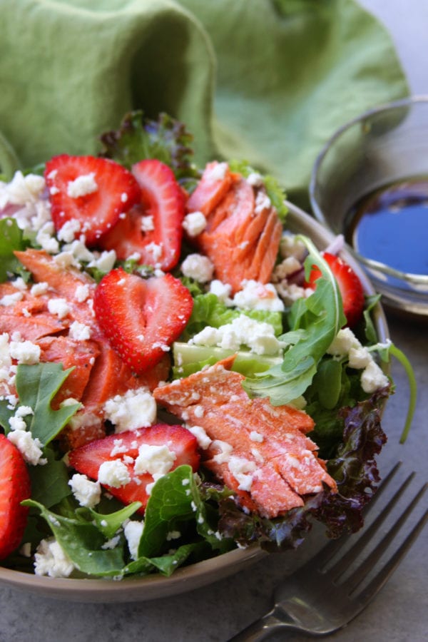 Simple Strawberry Salmon Salad