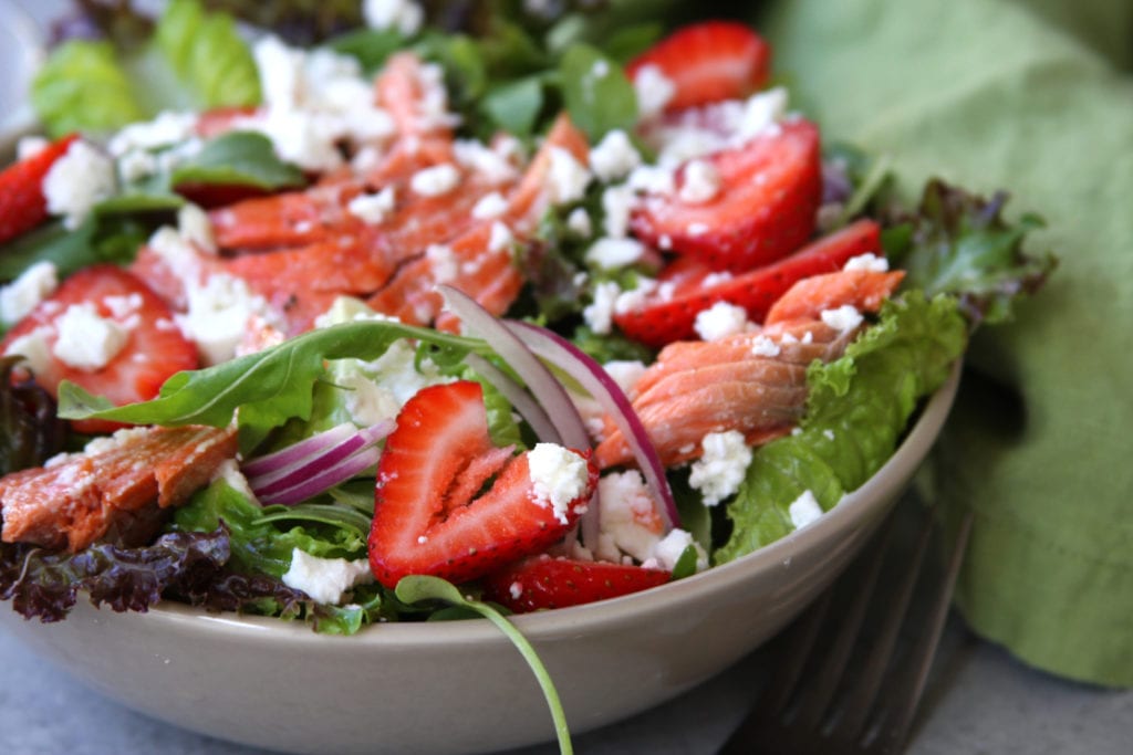 Simple Strawberry Salmon Salad