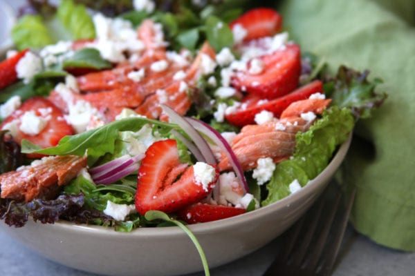 Simple Strawberry Salmon Salad-image