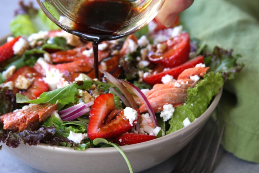 Simple Strawberry Salmon Salad