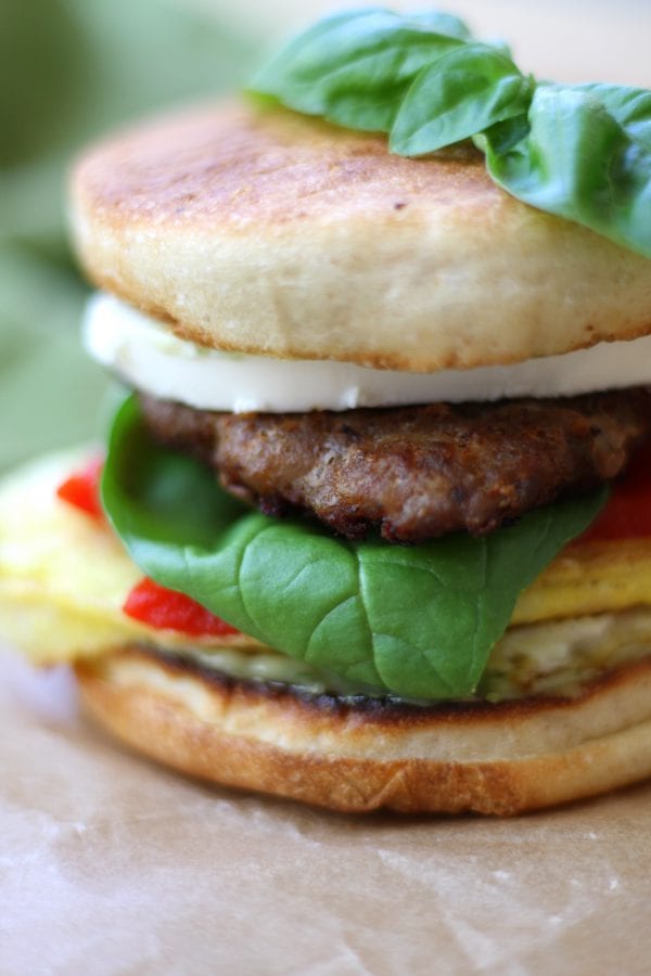 Rise and shine to these Italian Sausage Breakfast Sandwiches recipe with pesto mayo, creamy mozzarella and Homemade Italian Sausage. My family fell in love with the taste. Perfect for weekday mornings but makes a great lunch or dinner also.