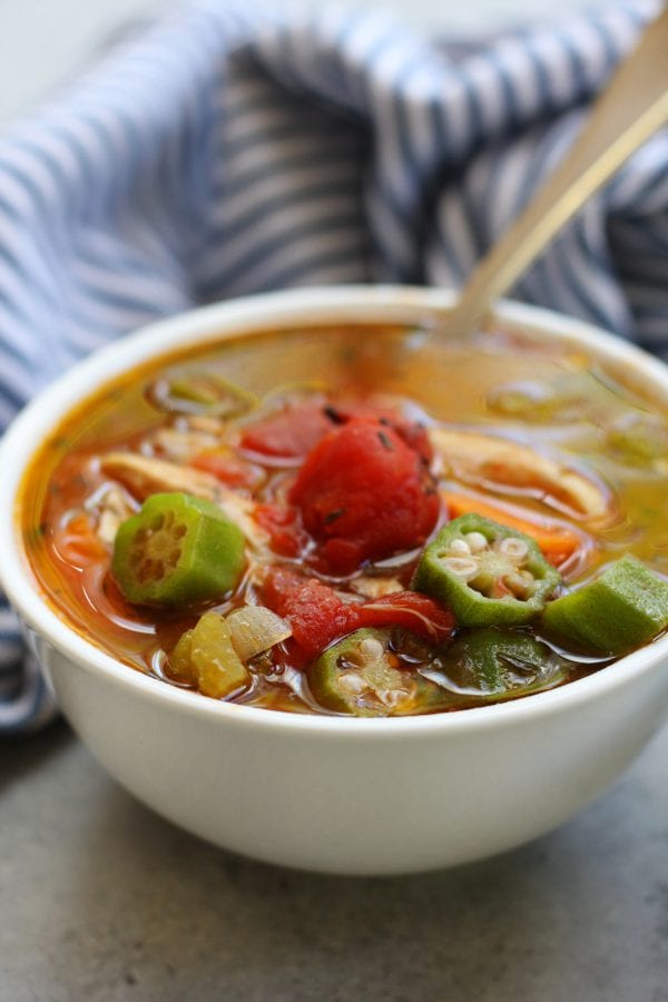 Mom's Chicken Gumbo Soup - The Fed Up Foodie