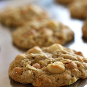 Green Apple Butterscotch Macadamia Nut Cookies