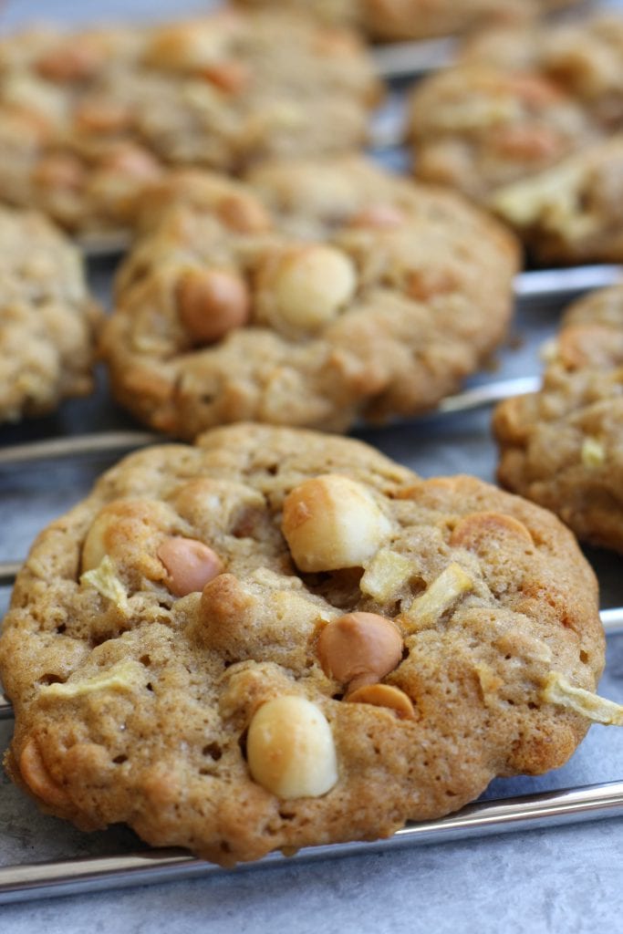 Green Apple Butterscotch Macadamia Nut Cookies 