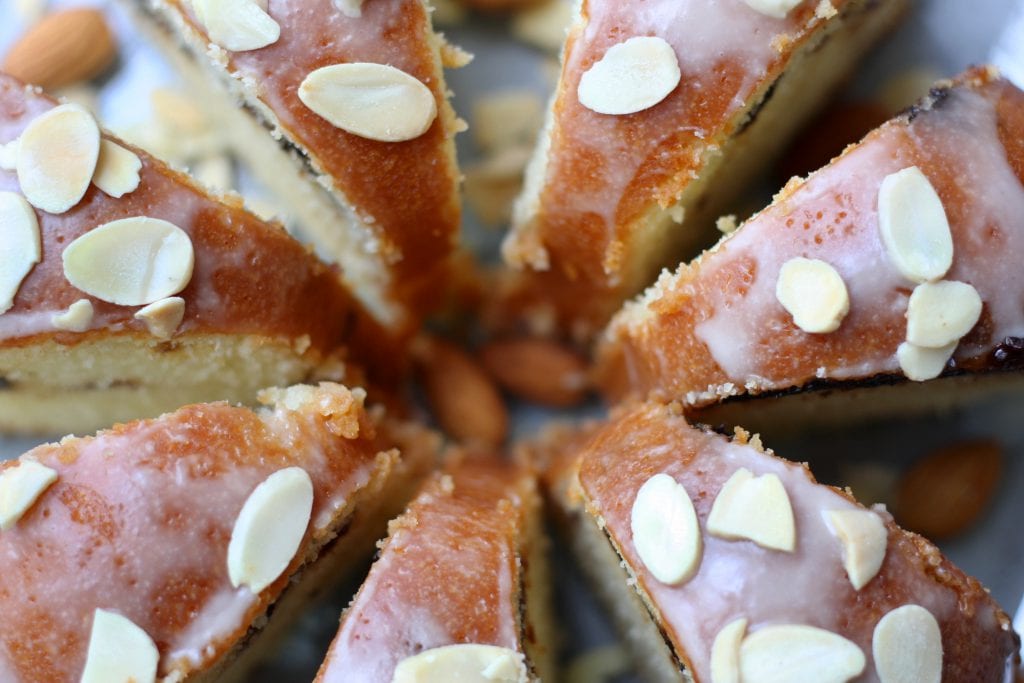 Cherry Amaretto Pound Cake recipe is rich and buttery with flavors of almond and cherry. Wonderful treat with coffee or tea and special enough for the Holidays. My cherry loving family adored this.