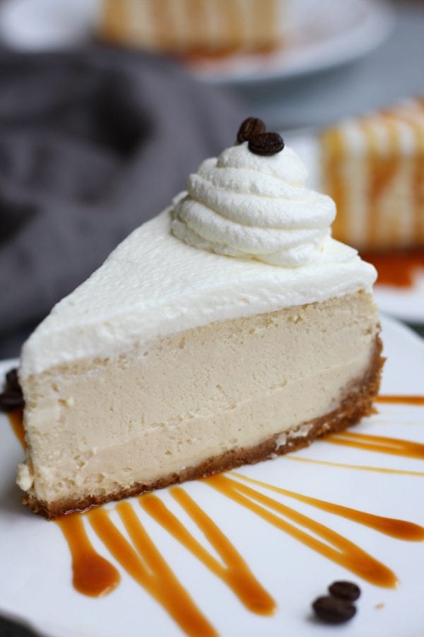Caramel Macchiato Cheesecake recipe creates a beautifully silky and fluffy cheesecake with a perfect balance of sweet and coffee flavor. This is a great Holiday desserts that coffee lovers will adore.