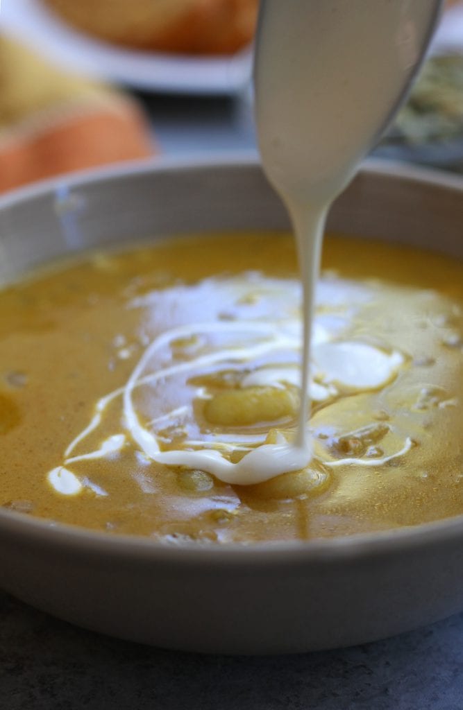 Pumpkin Gnocchi Soup recipe is bound to become a Fall favorite. It's savory and comforting with flavors of cinnamon, nutmeg and chipotle. This made a pumpkin lover out of me.