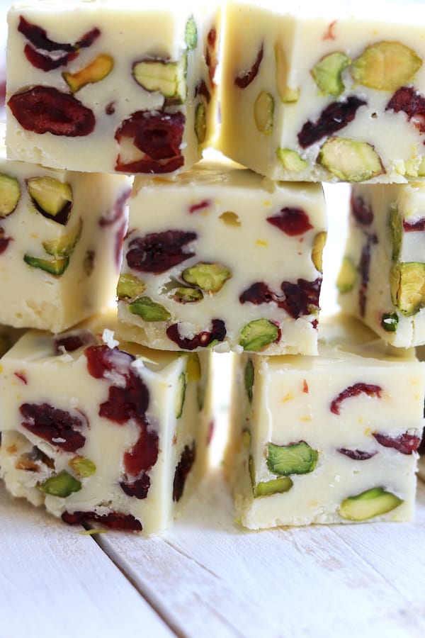 Mildly sweet, beautifully festive and bursting with the fresh flavor of citrus. Simple Orange Cranberry Fudge is a wonderful addition to your Holiday table.