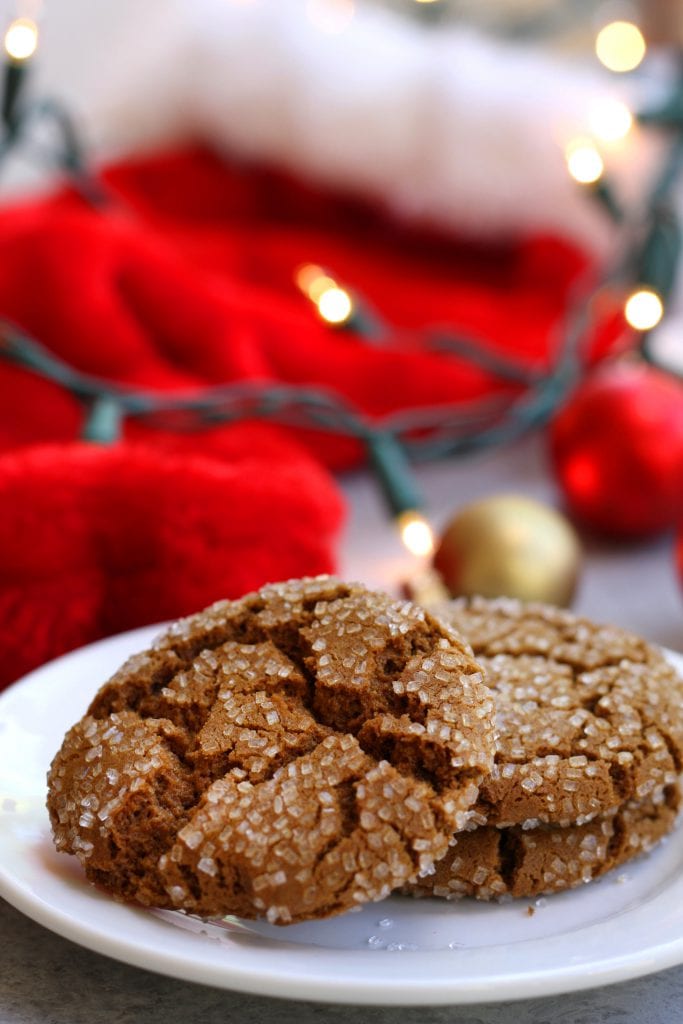 Buttery and rich with spices, these Chewy Molasses Cookies are always a hit at Holiday parties. Not only are they gorgeous with their sparkly crackle but they offer a sophisticated choice for grownup taste buds.