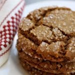 Buttery, rich with spices and candied ginger, these Chewy Molasses Cookies are always a hit at Holiday parties. Not only are they gorgeous with their sparkly crackle but they offer a sophisticated choice for grownup taste buds.