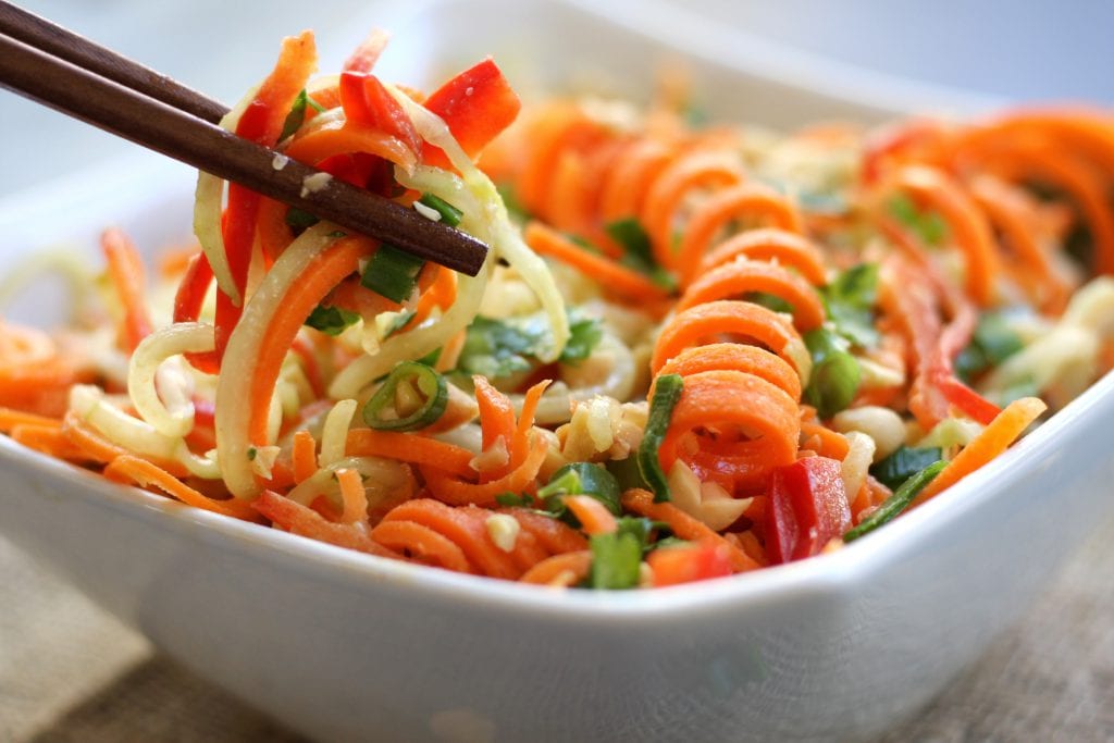 Carrot Cucumber Asian Slaw 