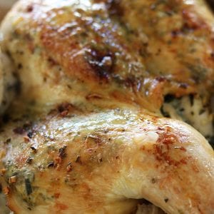 Rosemary Lemon Garlic Chicken is special enough for a Holiday and easy enough for a weeknight. Special prep method allows for a deeper infusion of aromatics and makes the leftovers taste even more delectable.