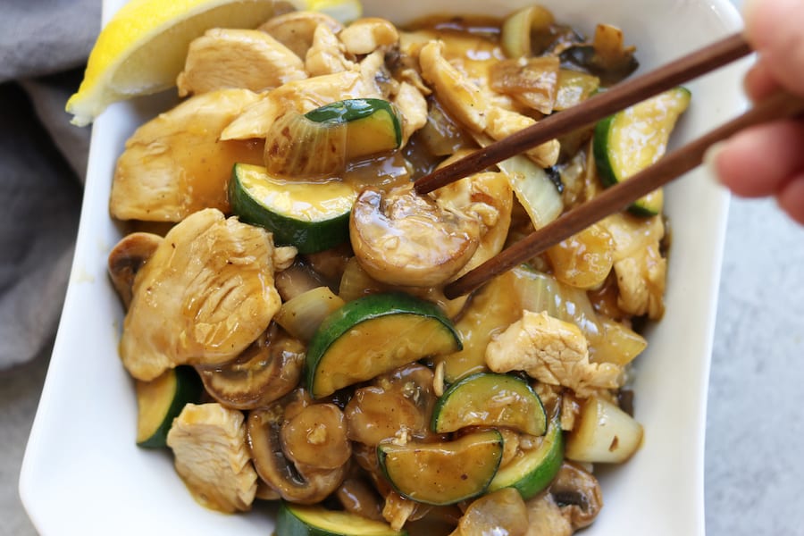 Bright and citrusy, this Lemon Chicken Stir Fry is perfect for a quick and healthy dinner. Good bye take out, say hello to your new healthy decadence.