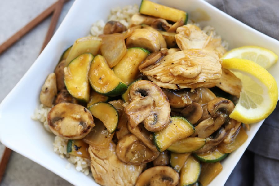 Bright and citrusy, this Lemon Chicken Stir Fry is perfect for a quick and healthy dinner. Good bye take out, say hello to your new healthy decadence.
