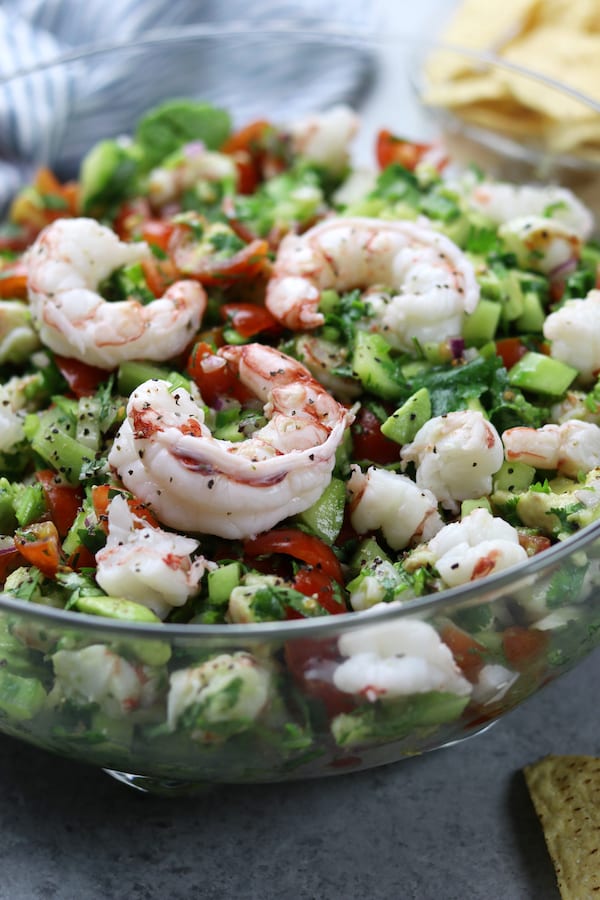 Light and refreshing, California Shrimp Ceviche makes a perfect appetizer or meal replacement. A wonderful companion to healthy chips or stuffed in a lettuce leaf.