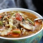 Warm and satisfying, Hamburger Vegetable Soup is full of good for you veggies and comes together in a little over 30 minutes.