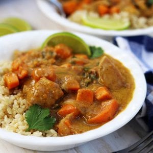 The perfect marriage of savory spices to a subtle sweetness makes this Chicken Sweet Potato Curry a favorite time and time again.