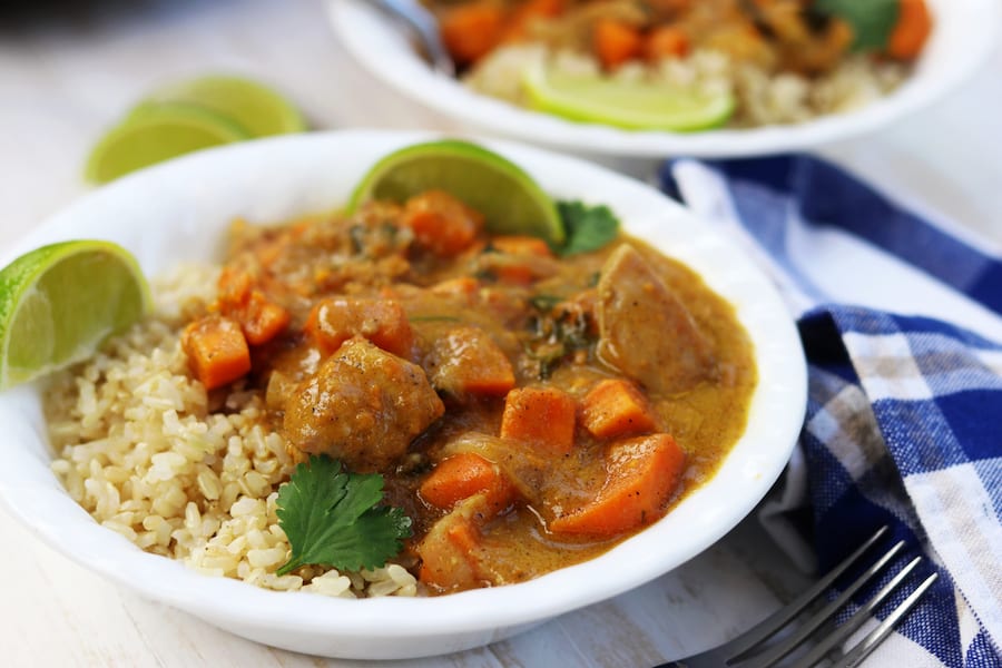 The perfect marriage of savory spices to a subtle sweetness makes this Chicken Sweet Potato Curry a favorite time and time again.