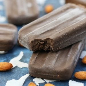 Creamy and sweetened with a kiss of honey, these Almond Joy Fudgesicles are a wonderful no-guilt popsicle that the whole family will love.