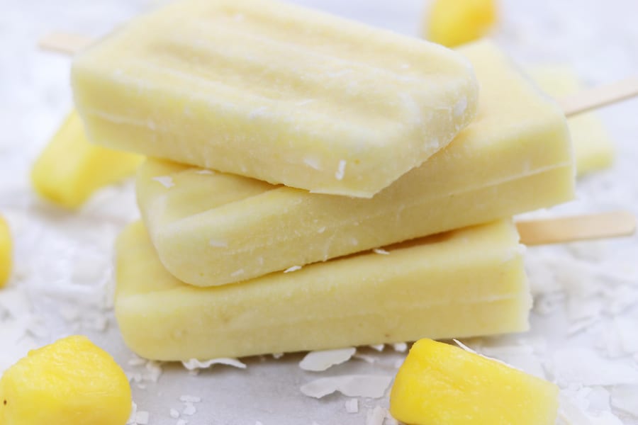 Pineapple Coconut Popsicles