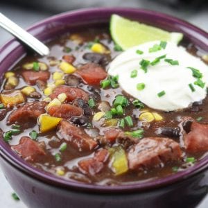 Beautiful and hardy, Black Bean Soup is a vegetable and protein rich meal that is so good it is almost addictive.