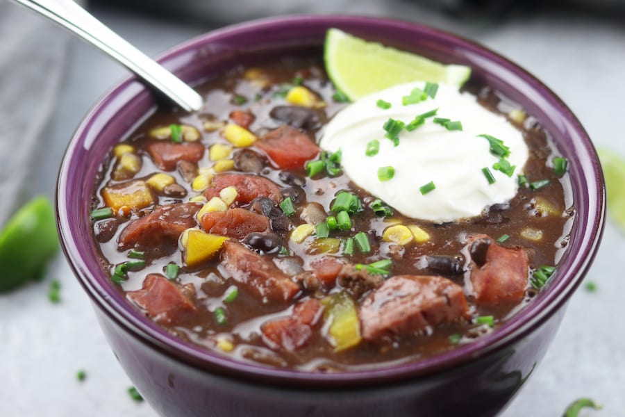 Beautiful and hardy, Black Bean Soup is a vegetable and protein rich meal that is so good it is almost addictive.