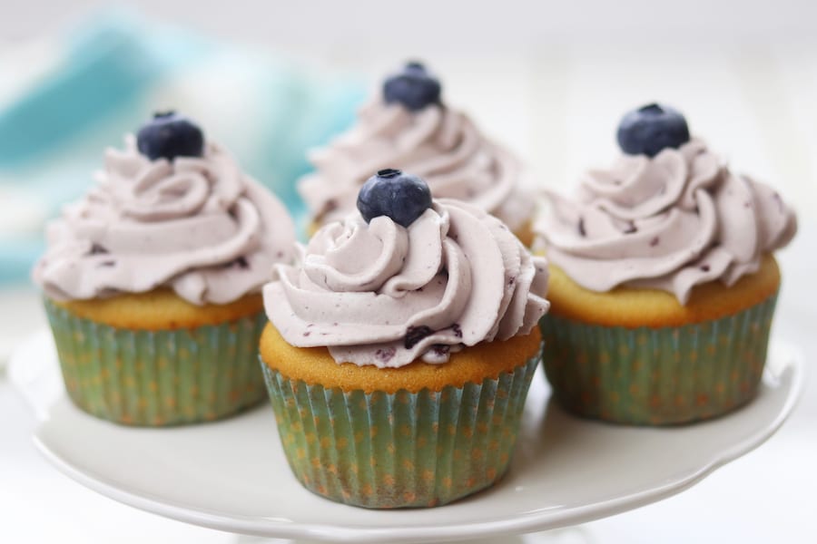 Moist Vanilla Cupcake Recipe with Whipped Cream Frosting 