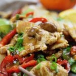 Citrus Chicken Stir Fry is clean eating at its best. Stir fried veggies and chicken are covered in a savory soy orange sauce. A family favorite recipe that comes together in less than 30 minutes.