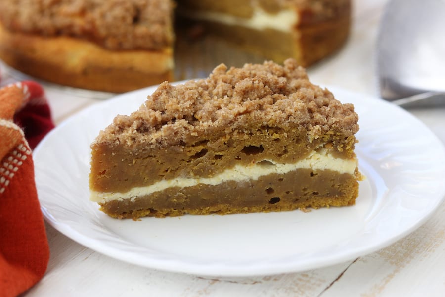 Pumpkin Cream Cheese Crumb Cake 